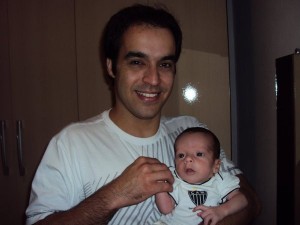 Eu e Gui 300x225 - Galo em Fam&iacute;lia - Atl&eacute;tico pela primeira vez