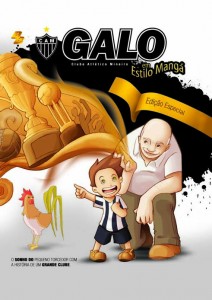 capa final Livro Frente 212x300 - Chega &agrave;s bancas e livrarias o in&eacute;dito &ldquo;Mang&aacute; do Galo&rdquo;