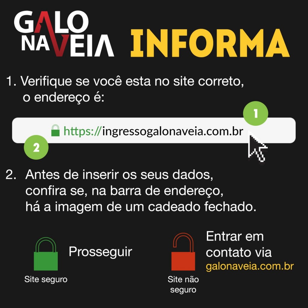 Galo Na Veia dá dicas de segurança para os sócios ao comprar ingressos 08b675f6 a572 4dda b32b 9eae55891811 1024x1024 - Galo Na Veia dá dicas de segurança para os sócios ao comprar ingressos