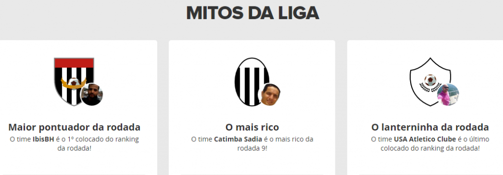 Mitos da Liga 1024x358 - 9&ordf; rodada na Liga do Cam1sa Do2e no Cartola