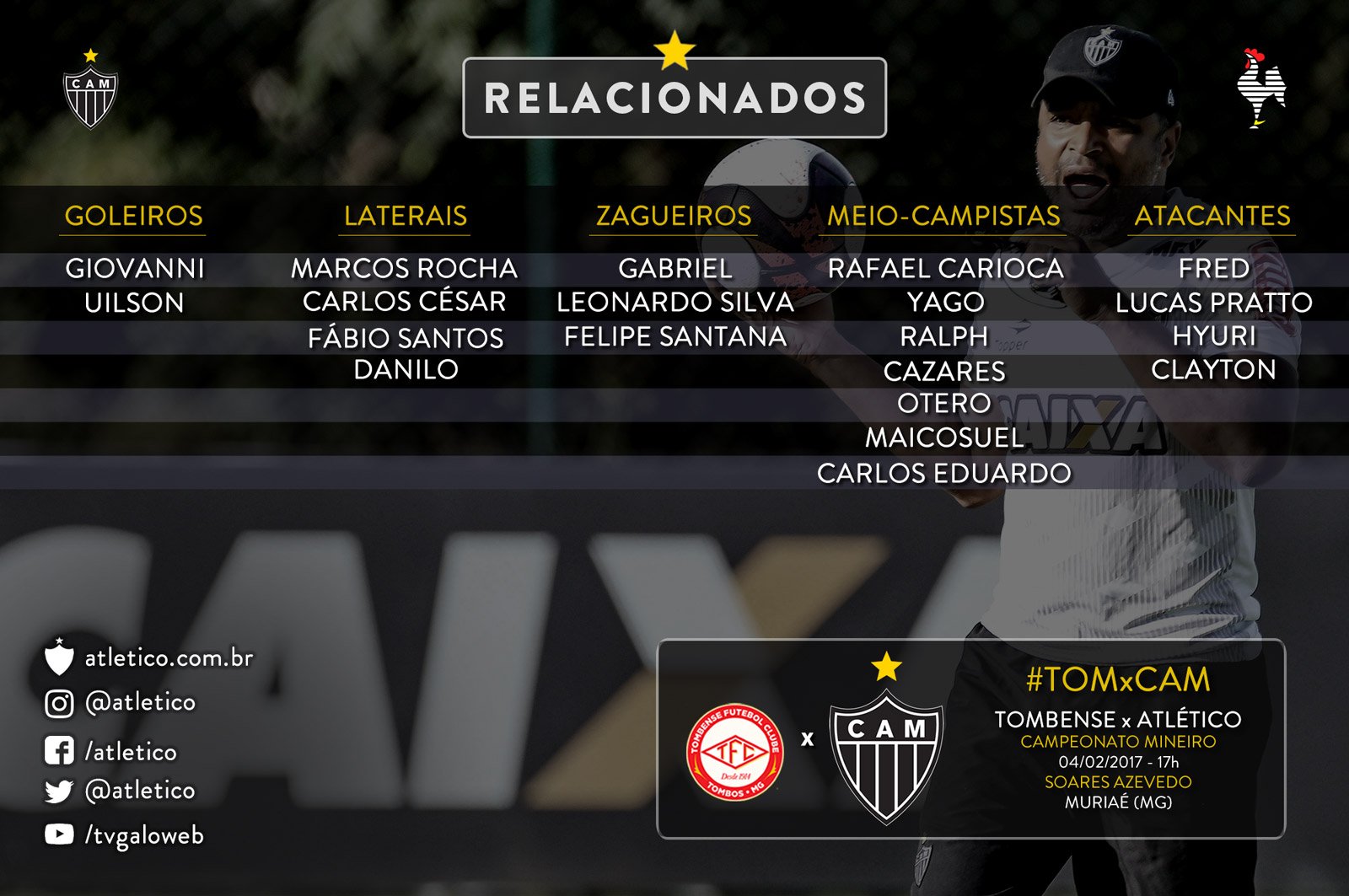 C3vuEpSWIAAZXwG.jpg large - Roger Machado relaciona 20 jogadores para jogo contra o Tombense