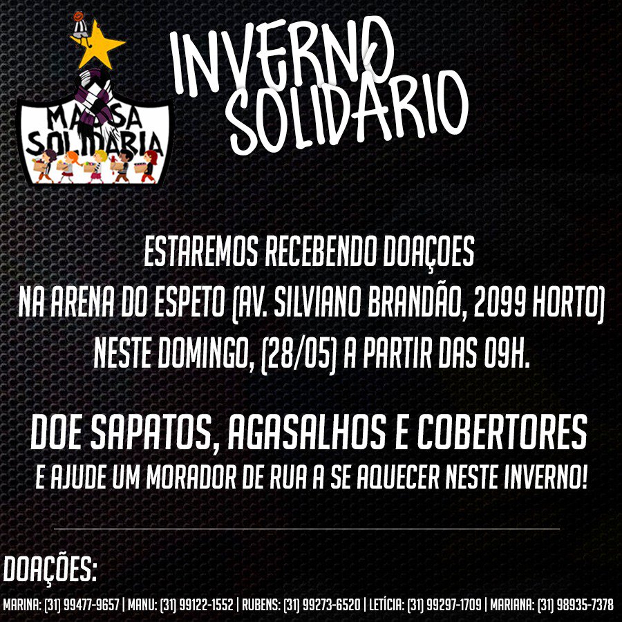 DAtXo UXgAAOJuw - Massa Solidária promove o #InvernoSolidário